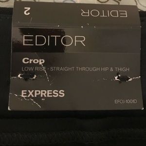 Express Crop Black Dress Pant Size 2